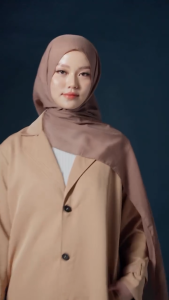 Hijacket Zayna - Jaket Panjang Elegan & Serbaguna untuk Musim Dingin | Long Coat Korea Wanita Muslimah Warna Cokelat Outer
