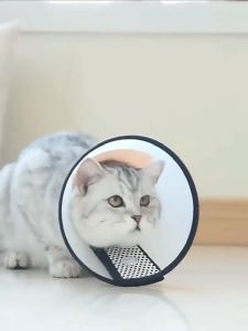 Pet Elizabeth Cone E-Collar Cat Dog Cone Adjustable Safety Collar Circle Pet Head Cover Bite Anti