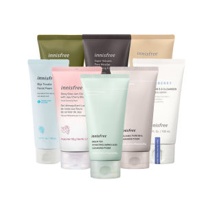 New Version Innisfree Cleanser #Green Tea 150mlCherry Blossom 150mlVolcanic Pore 150ml Foam 150 ml Apple Seed 150ml Double Squeezed Miosturizing Foam 150 ml