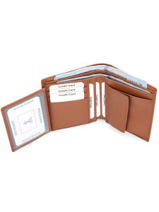 Wallet New Style Leather Wallet RFID Multi-Functional Vertical Coin Pocket Wallet Large Capacity Multi-Card Simple