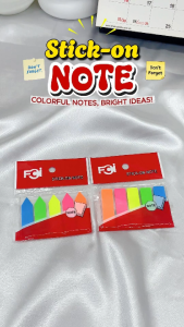 FCI Stick-on Note Assorted Colors 2 Variants Writable Paper Adhesive Backing for to-do lists and daily tasks (25 Sheets Per Color)