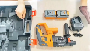 REAIM 3-IN-1 Cordless Brushless Rotary Hammer Heavy Duty Drill Impact Drill Demolition High-Power Multi-functional Use Lithium batter Industrial Rotary Hammer