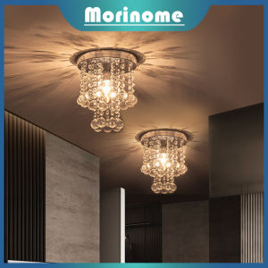 ✨Rusak bisa diganti✨Luxury Modern E14 Crystal LED Ceiling Light Lampu Hiasan Siling Kristal Liontin Lampu Gantung dengan Emas XY