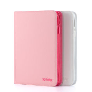 Bandai | For Pokemon Premium Zipper 4/9/12 Pocket PU Card Binder Aesthetic Pink White Album for Pokemon Cards Game Collection Fan Photos