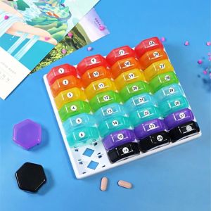 Monthly Pill Organizer One Month Pill Box 31 Days Pill Case To Hold Vitamin And Travel Medicine Organizer