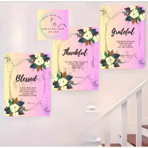 3PCS HOME SINTRA BOARD WALL DECOR AFFORDABLE BIBLE VERSE (3pcs/sold per set) thankfulgratefulbless WALL DECOR FRAME