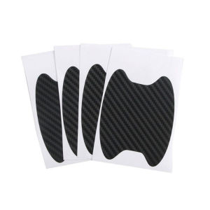 4pc Car Door Handle Bowl Scratch Protective Sticker Universal Automobiles Door Handle Carbon Fiber Protector Exterior Accessorie