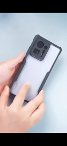 เคสหลังแข็ง HHL สำหรับรุ่น Oppo Realme 14 14X 14pro เคสกันกระแทกขอบสีดำ