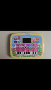 French & English Kids Tablet Toddler Learning Educational Pad with LED Screen Early Development Computer Toy for Toddler