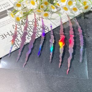 1PC Monster Claw Scratches Pink Laser Motorcycle Helmet Sticker DIY Motorcycle Fuel Tank Fairing Scooter Waterproof Vinyl Decals