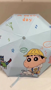 Dù Gấp Gọn Tự Động Shin Chan Siêu Dễ Thương | Ô Che Mưa Nắng Mini Nhỏ Gọn Cho Học Sinh Văn Phòng