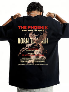 Wassup Icon Loose Fit Cotton T-Shirt Mens Short Sleeve Printed Casual Top for Summer Youth Fashion round Neck Letter Print