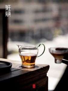 แก้วแบนยี่ ปัจจุบัน คัพแฟร์ คัพที ดิวิเซอร์ 300 มล แก้วทำมือแท้ ทนความร้อนสูง ทำจากแก้วบอโรซิลิเกต สำหรับพิธีชงชา