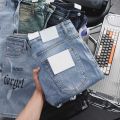 Quần Short Jean Nam slimfit ôm côn màu bạc xanh co giãn vnxk co cấp. 