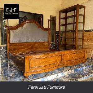 Dipan Sofa Tempat Tidur Sandaran Sofa Minimalis Kayu Jati Tua