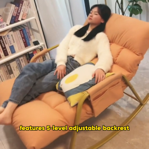 AIODIY Rocking Chairs for Adults with Cushion Reclining Chair Lazy Chair Relaxing Sofa Chair Suitable for two people indoor leisure Rocking Chair
