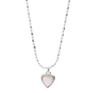 Dry Best S925 Sterling Silver Shell Heart Necklace Womens Clavicle Chain Simple Luxury Popular 2020 New Style Versatile