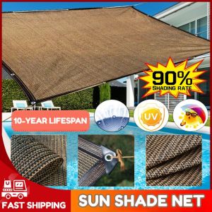 Sunshade Net Outdoor Awning Sunshade Sail UV Protection 90% Suitable for Plant Greenhouse Garden