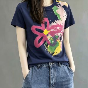 V.C.I | Navy Fashion Popular Short Sleeve Tshirt