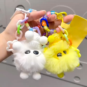 Gantungan kunci Hiasan Tas Boneka Cute Coal Balls Keychain Aesthetic Aksesoris Tas Kekinian CF C1248