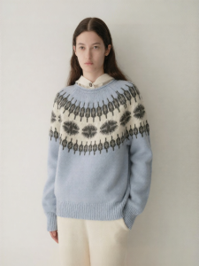 INSIS FEMME | Merino Wool Faire Isle Colorblock Pullover Sweater