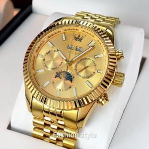 OLEVS | OLEVS New In Automatic Watch for Men TOP Brand Moon Phase Week Business Dress Luminous Stainless steel Waterproof Wristwatch Men