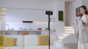 TiankePlus C17 Pro Dual-Sided 360° Selfie Stick |Auto Face Tracking | AI Selfie Stick  tripod| Bluetooth Remote | No App Needed | Fill Light