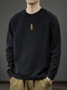 JIANMUJI | Cotton Loose Long Sleeve T-Shirt For Men Autumn Winter