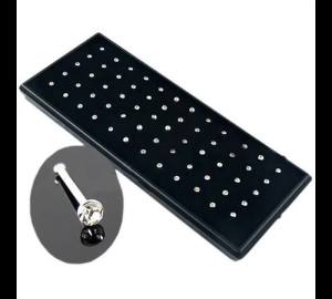 L Shape Rhinestone Crystal Stainless Steel Nose Piercing Ear Bone Women Hypoallergenic Body Jewelry Nose Studs Rings Set