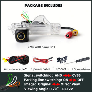 QXNY HD Backup Camera Rear View Reverse 170° AHD1080P/720P Cam Parking Safety Fits Toyota Highlander Hiace Kluger 2009-2013..