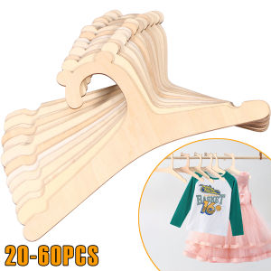 20-60Pcs Wooden Baby Clothes Rack 9 in Smooth Toddler Hangers Cute Bear Creative Newborn Hangers Multi-role Closet Hangers Decor