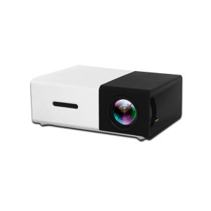 APPO YG-300 600 Lumens Mini Projector Audio Portable Projector Full HD Support USB/AV/HDMI Compatible/Projection Home Media Player(Black)