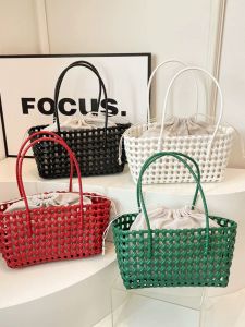 Korean Style Underarm Beach Shoulder Bag Casual Womens Basket Bag Fashionable Multi-Functional Handbag Vegetable Basket