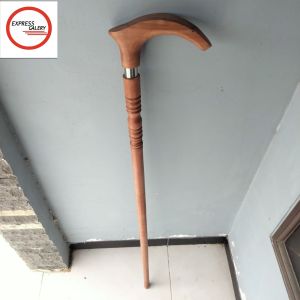 tongkat jalan kayu nagasari model pipih profil bubut premium C04