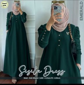 Asila dress knit premium gamis wanita terlaris termurah