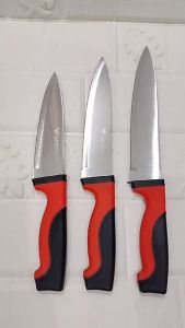 Pisau Dapur Kitchen Knife Bahan Stainless Pegangan Karet Panjang 28 Cm CX-085