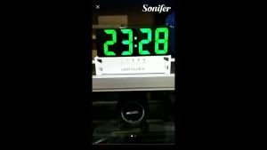 Sonifer Jam Meja Digital Alarm LED Clock Minimalis dengan Sensor Suara/Sentuh