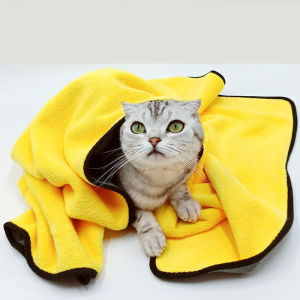 Pet Dog Bath Towel Cat Towel Strong Water Absorbent Towel Pet Bath Towel Soft Microfiber
