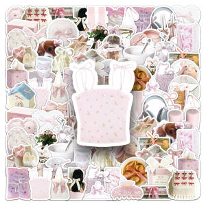 50-100PCS Bow Graffiti Stickers Fresh Cute Waterproof Decals for Phone Water Bottle Scrapbook Journal Girls Gift DIY Craft Decor
