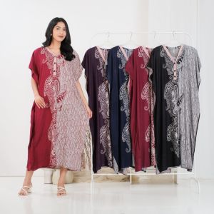 Daster Lowo Standar Jumbo LD 135 cm Rayon Batik Premium Busui Nyaman Adem Tebal