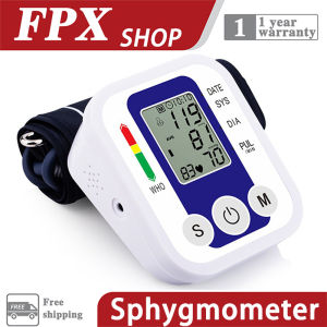 (1 year warranty) FPX Sphygmomanometer Heartbeat Blood Pressure Cuff Measuring Instrument Automatic Intelligent Blood Pressure Monitor Monitor