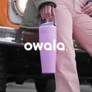 (Authentic)Owala FreeSip Sway Stainless Steel Water Bottle with Straw BPA-Free Sports 30oz Portable Leak-Proof Locking Lid