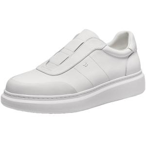 Belle | Genuine Leather Non-Tying Sneakers Mens Thick Sole Height-Increasing Casual Shoes
