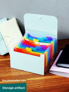 Small Size Bill File Holder Large Capacity Receipt Document Folder Purse Card Package A6 Multi-Layer Storage Fantastic Folder