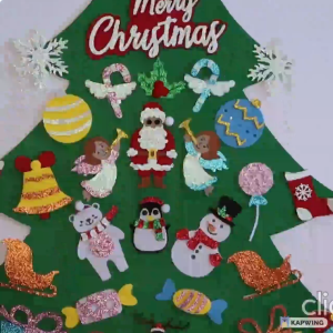 Kids DIY Felt Christmas Tree with Ornaments Children New Year Gifts for Christmas Door Wall Hanging