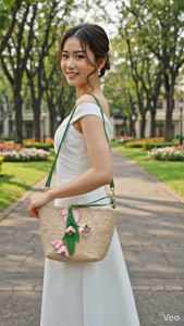 Charm treo túi xách thiết kế hoa chuông phụ kiện treo túi xách balo xinh xắn chất liệu từ da thật nhập khẩu Pháp không bị trôi màu theo thời gian phụ kiện thời trang xinh xắn treo túi xách balo túi tote quà tặng ý nghĩa cho các cô nàng