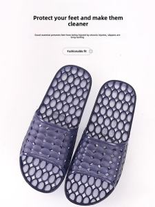 Summer Indoor Anti-Slip Lightweight Wear-Resistant Bathroom Bathing Couples Drainage Slippers Hollow out Flat Bottom Simple Style