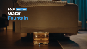 Enabot EBO ROLA Smart Water Fountain Cordless: Battery-Operated Smart Pet Fountain Pumpless Cat Water Dispenser Stainless Steel Tray Wireless Cat Fountain w/Phone App (2.4 GHz Only)