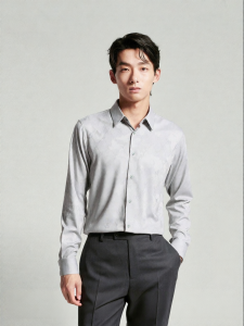 Mens Business Formal Long Sleeve Shirt for Wedding