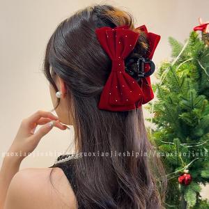 Bows Full Diamond Large Grip Womens Hair Volume on the Back of the Head Is More than Shark Clip South Korea on the Run Princess Hairstyle Top Clip Hair Accessories